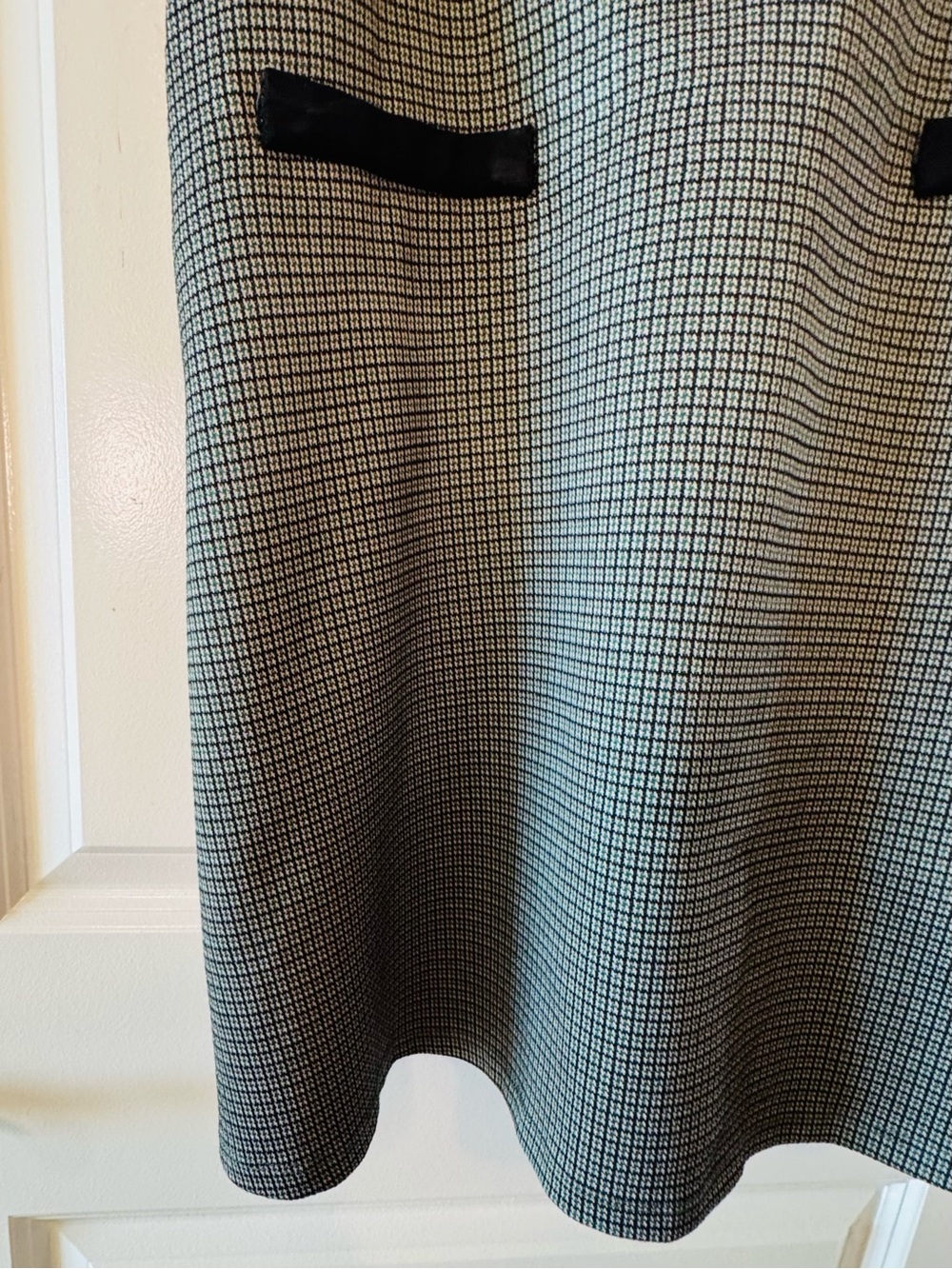 ModCloth Xl Retro Mod Scholar Houndstooth Collared Puff Sleeve Dress - Picture 10 of 12